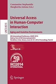 Tapa de Universal Access in Human-Computer Interaction : Aging and Assistive Environments