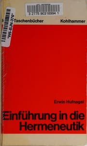 Tapa de Einführung in die Hermeneutik