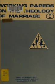 Tapa de Working papers on the theology of marriage