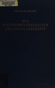Tapa de Die Schöpfungsgeschichte der Priesterschrift