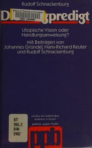Tapa de Die Bergpredigt: Utopische Vision oder Handlungsanweisung? (Schriften der Katholischen Akademie in Bayern) (German Edition)
