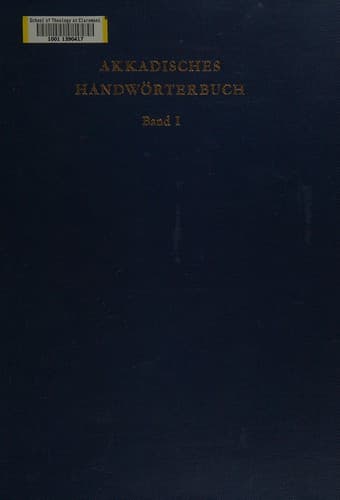 Tapa de Akkadisches Handworterbuch