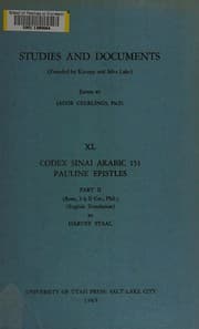 Tapa de Codex Sinai Arabic 151, Pauline Epistles (Rom., I & II Cor., Phil.)