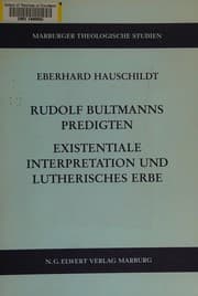 Tapa de Rudolf Bultmanns Predigten