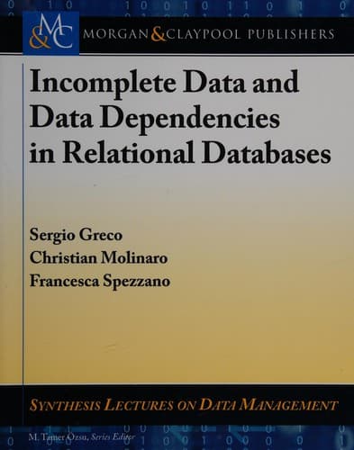 Tapa de Incomplete data and data dependencies in relational databases