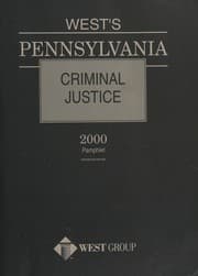 Tapa de West's Pennsylvania criminal justice