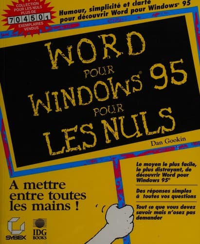 Tapa de Word pour Windows 95 pour les nuls