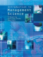 Tapa de Introduction to Management Science with Student CD