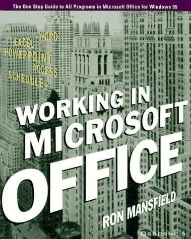 Tapa de Working in Microsoft office