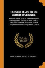 Tapa de The Code of Law for the District of Columbia