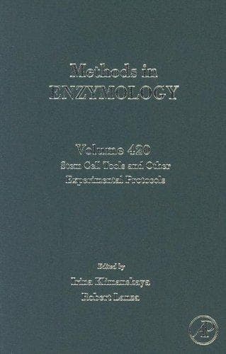 Tapa de Stem Cell Tools and Other Experimental Protocols, Volume 420 (Methods in Enzymology)