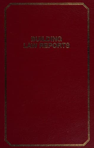Tapa de Building law reports