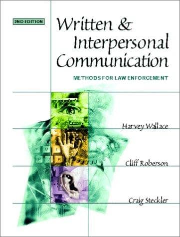 Tapa de Written and interpersonal communication methods for law enforcement