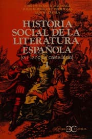 Tapa de Historia social de la literatura española (en lengua castellana)