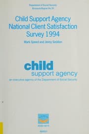 Tapa de Child Support Agency national client satisfaction survey, 1994