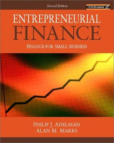 Tapa de Entrepreneurial Finance