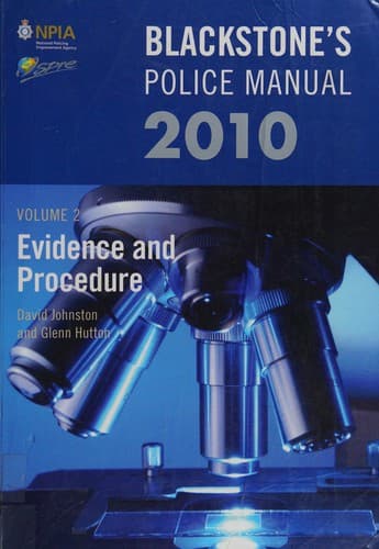 Tapa de Evidence and Procedure 2010