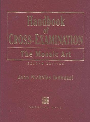 Tapa de Cross-examination handbook