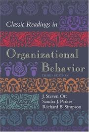 Tapa de Classic readings in organizational behavior