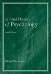 Tapa de A brief history of psychology