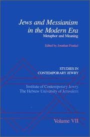 Tapa de Studies in Contemporary Jewry: Volume VII: Jews and Messianism in the Modern Era