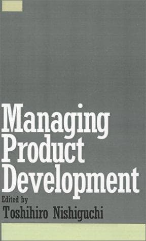 Tapa de Managing product development