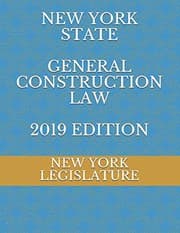 Tapa de NEW YORK STATE GENERAL CONSTRUCTION LAW 2019 EDITION