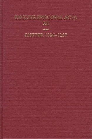 Tapa de English Episcopal Acta: Volume 12