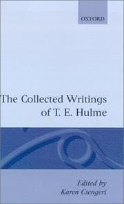 Tapa de The collected writings of T.E. Hulme
