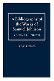 Tapa de A bibliography of the works of Samuel Johnson