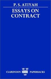 Tapa de Essays on contract