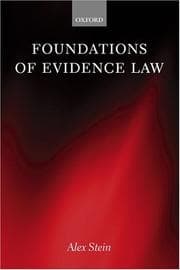 Tapa de Foundations of evidence law