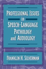 Tapa de Professional issues in speech-language pathology and audiology