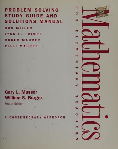 Tapa de Mathematics for Elementary Teaching