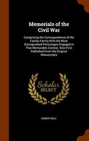 Tapa de Memorials of the Civil War