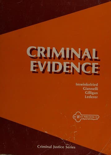 Tapa de Criminal evidence