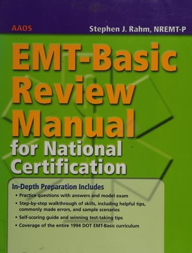 Tapa de EMT-basic review manual for national certification