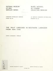 Tapa de The Inuit language in southern Labrador from 1694-1785