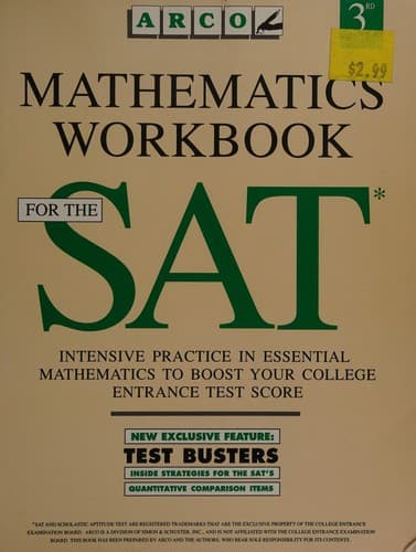 Tapa de Mathematics workbook for the SAT