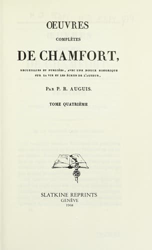 Tapa de Oeuvres complètes de Chamfort