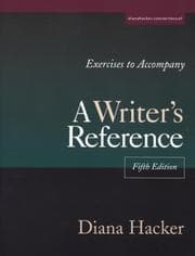 Tapa de Exercises to Accompany A Writer's Reference