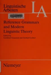 Tapa de Reference grammars and modern linguistic theory