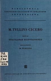 Tapa de Tusculanae disputationes