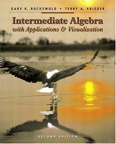 Tapa de Intermediate Algebra with Applications and Visualization (2nd Edition) (Rockswold Developmental Mathematics Series)