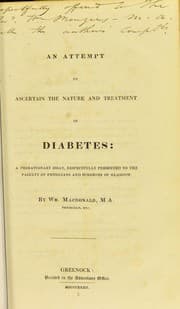 Tapa de An attempt to ascertain the nature and treatment of diabetes