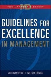 Tapa de Guidelines for excellence in management