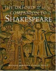 Tapa de The Oxford Companion to Shakespeare (Oxford Companion)