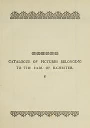 Tapa de Catalogue of pictures belonging to the Earl of Ilchester