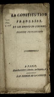 Tapa de La constitution française, et les droits de l'homme