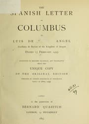 Tapa de The Spanish letter of Columbus to Luis de Sant'Angel